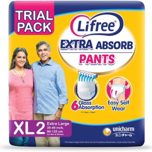 LiFree - Adult Diapers Extra Large (100 - 140cm) 2 pcs